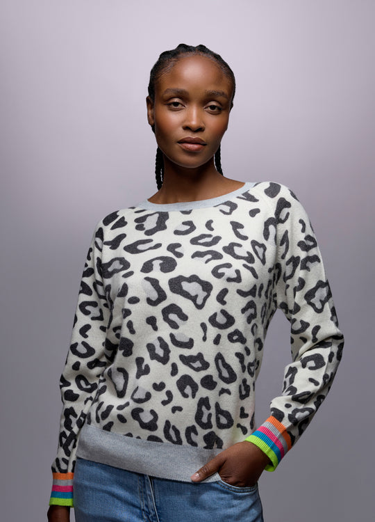 Cashmere Lucia Leopard Sweat