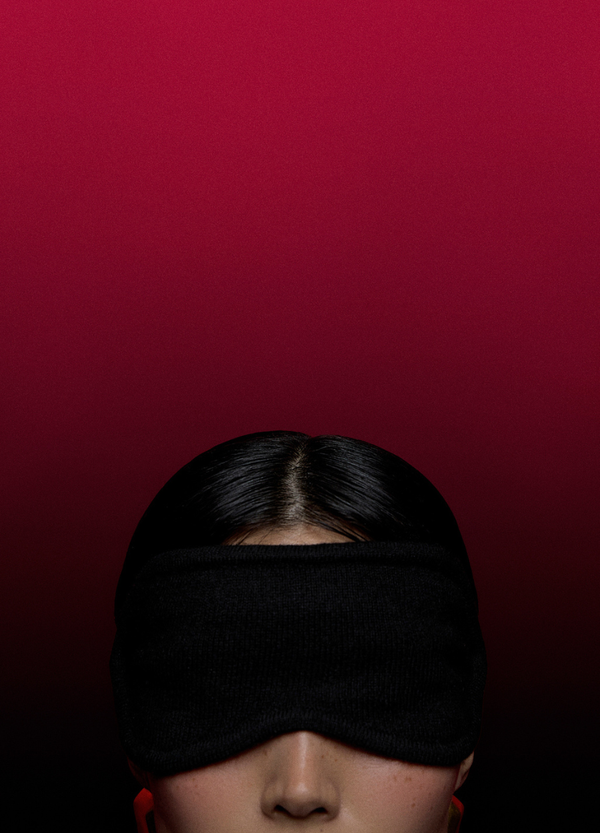 Denner cashmere Eye Mask in Black