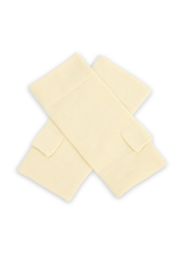 Denner women's cashmere Wristwarmers in Ivory