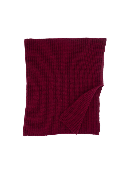 Cashmere Ribbed Snood With Slit