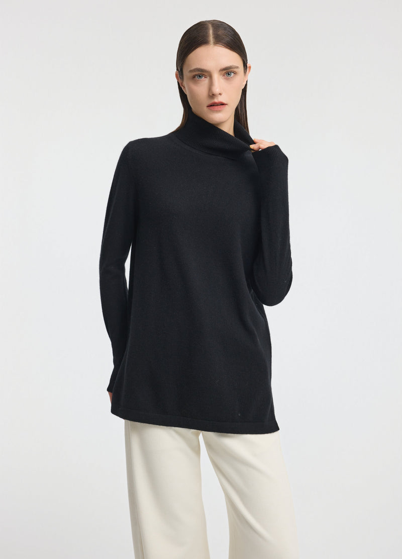 Cashmere Roll-Neck Tunic