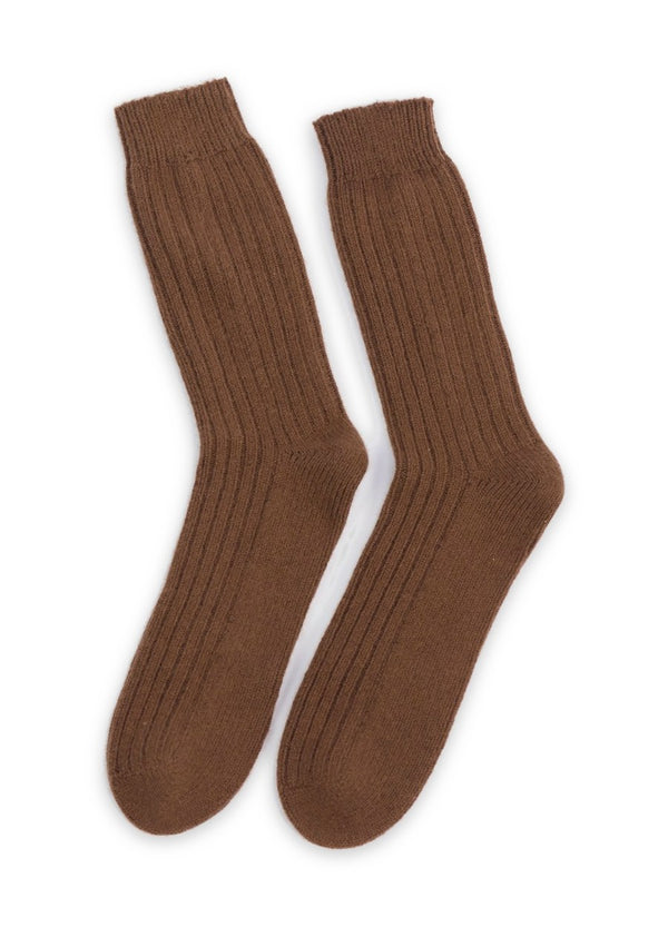 Denner men's cashmere Socks in Mocha