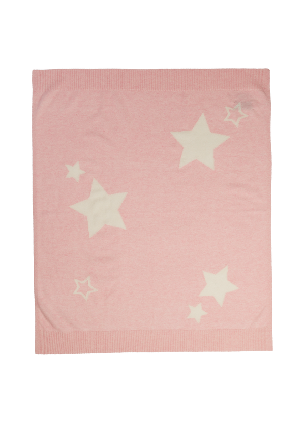 Denner cashmere Star Baby Blanket in Crystal Pink