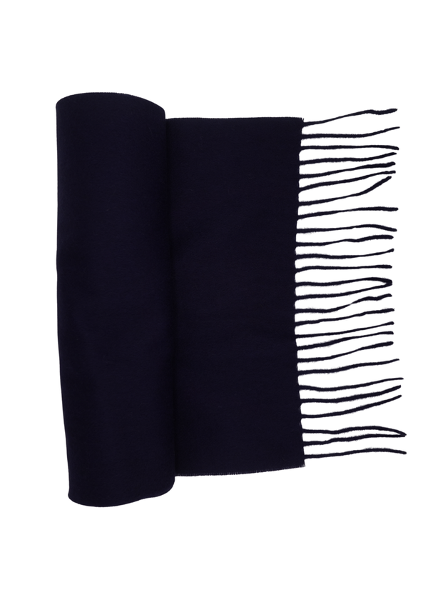 Denner cashmere Woven Classic Scarf in Navy, view 4