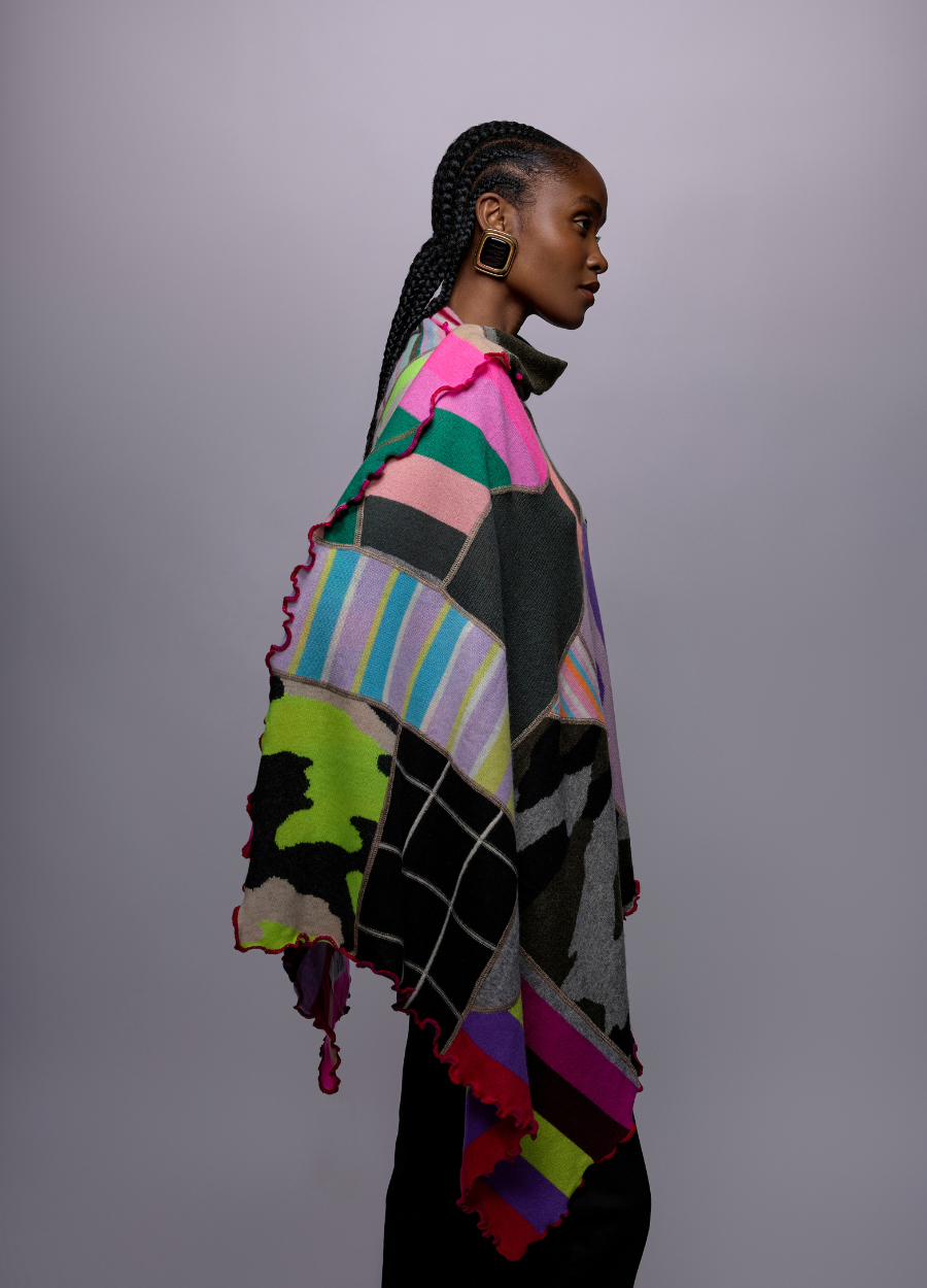 Denner cashmere Patchwork Throw in Patchwork, view 7