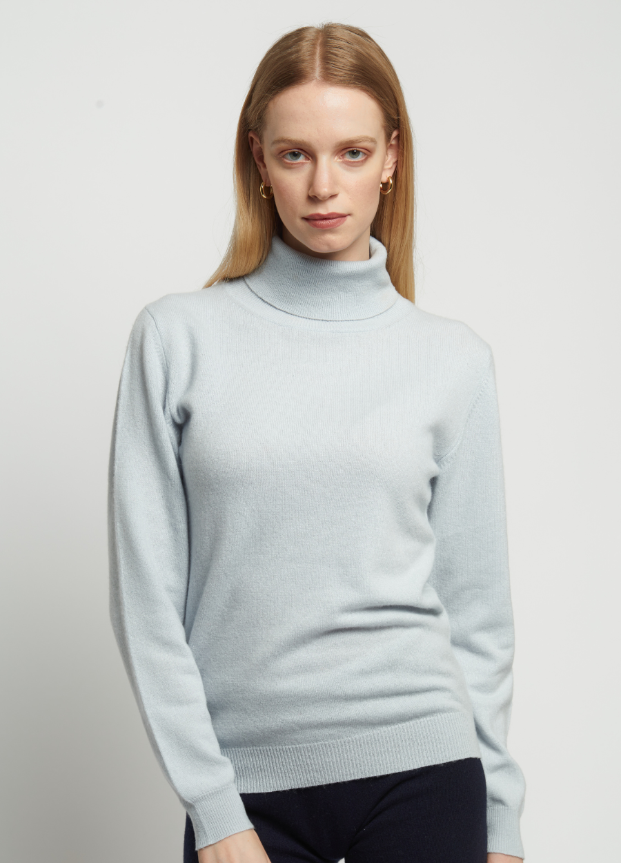 Cashmere Polo-Neck Top