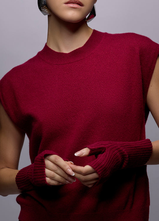 Cashmere Ribbed Wristwarmers