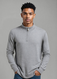 Cashmere Men's Half Zip