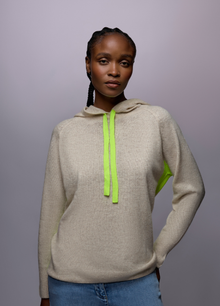 Cashmere Contrast Hoodie