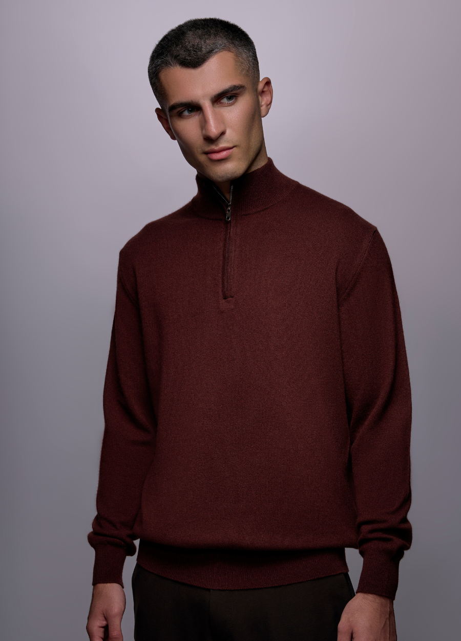 Cashmere Men's Half Zip