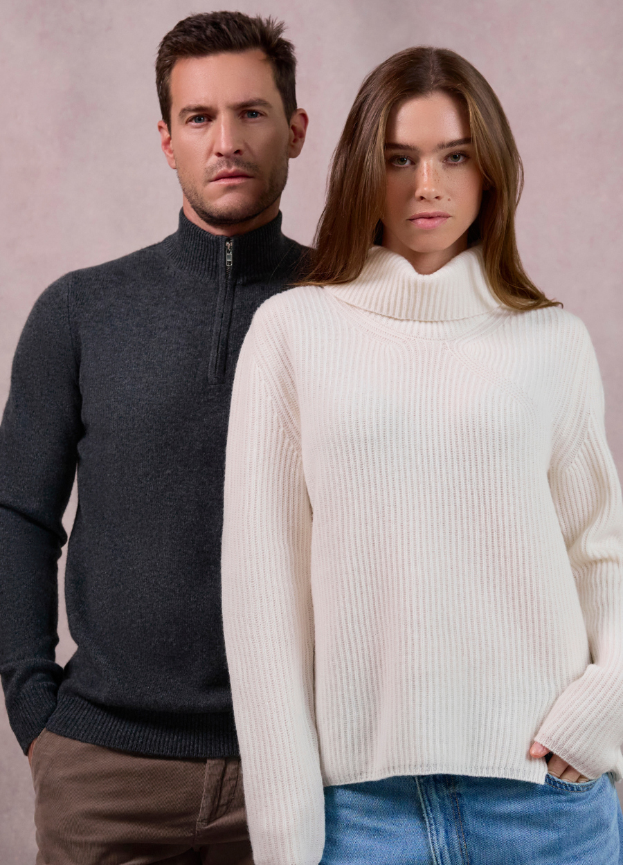 Denner merino and cashmere blend knitwear, styled together