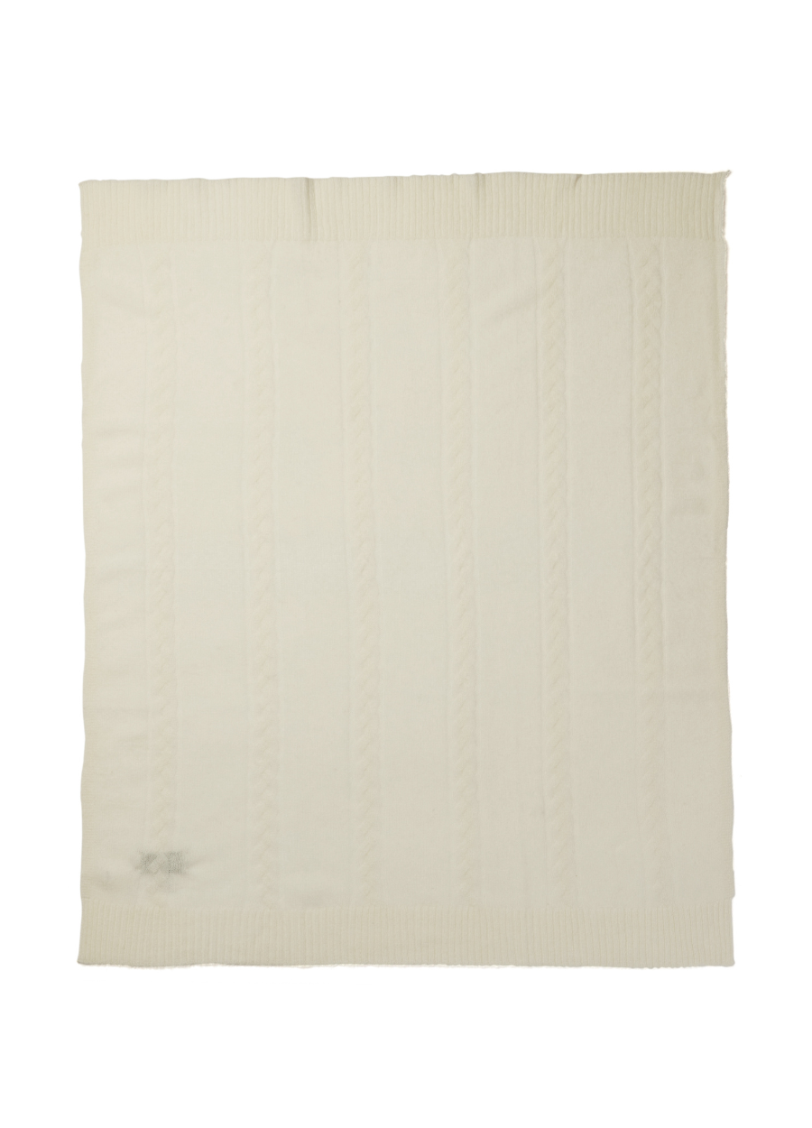 Denner cashmere Baby Blanket in Organic White