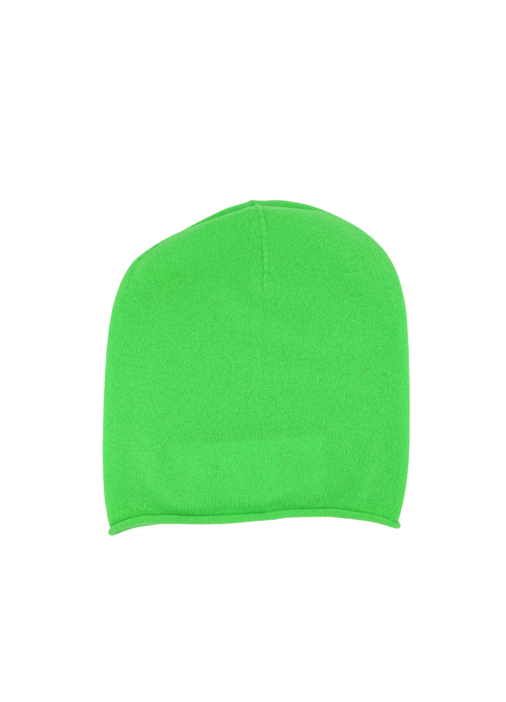 Denner cashmere Knitted Hat (Classic Colours) in Neon Green