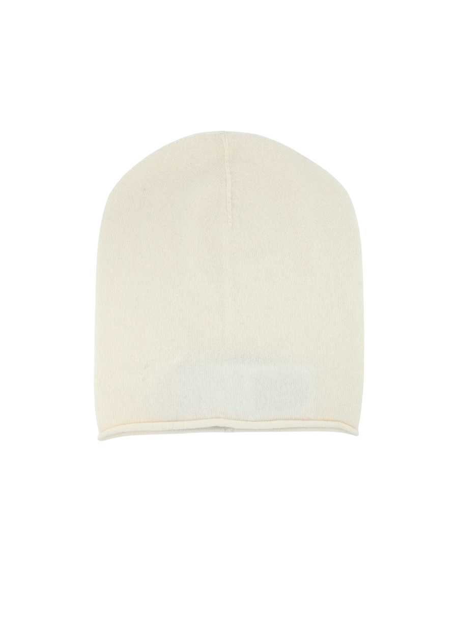 Denner cashmere Knitted Hat (Classic Colours) in Organic White