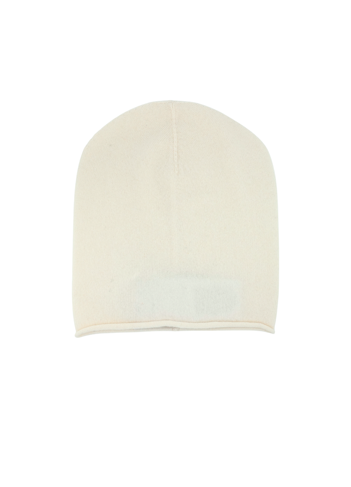 Denner cashmere Knitted Hat (Classic Colours) in Organic White