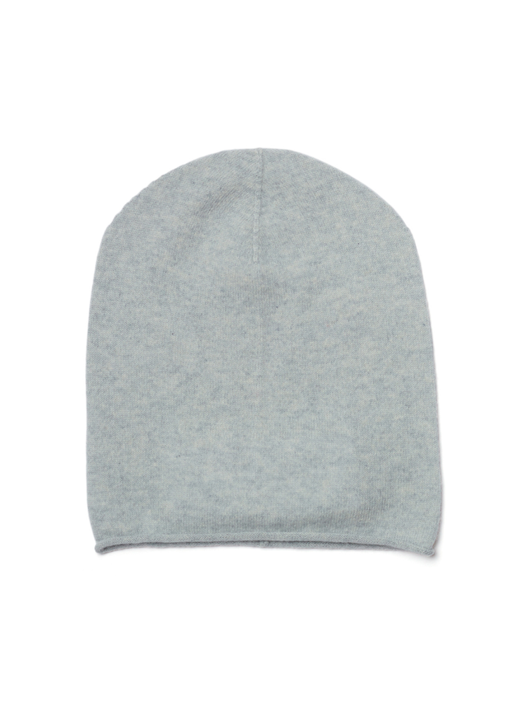 Denner cashmere Knitted Hat (Classic Colours) in Super Grey, view 2