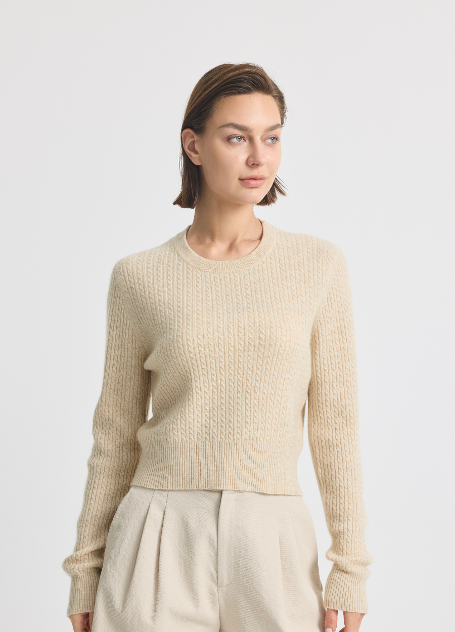 Cashmere Abbey Twist Crew