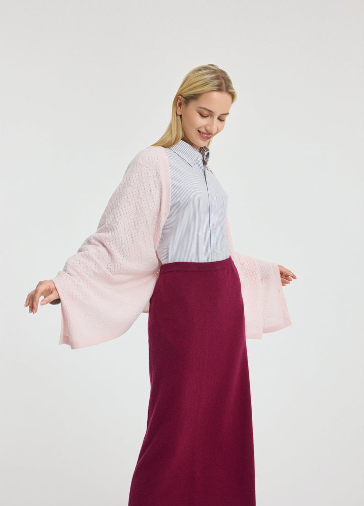 Cashmere Amelia Openwork Poncho