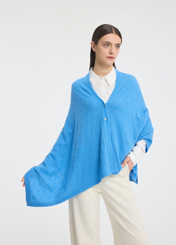 Cashmere Amelia Openwork Poncho