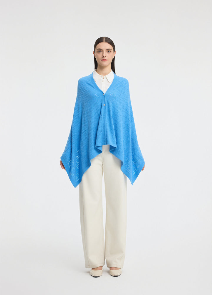 Cashmere Amelia Openwork Poncho