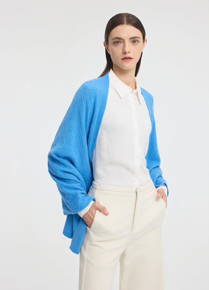 Cashmere Amelia Openwork Poncho