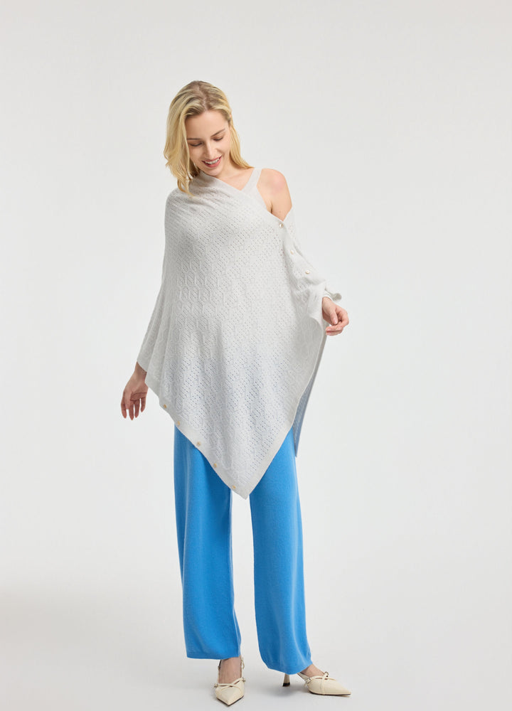 Cashmere Amelia Openwork Poncho