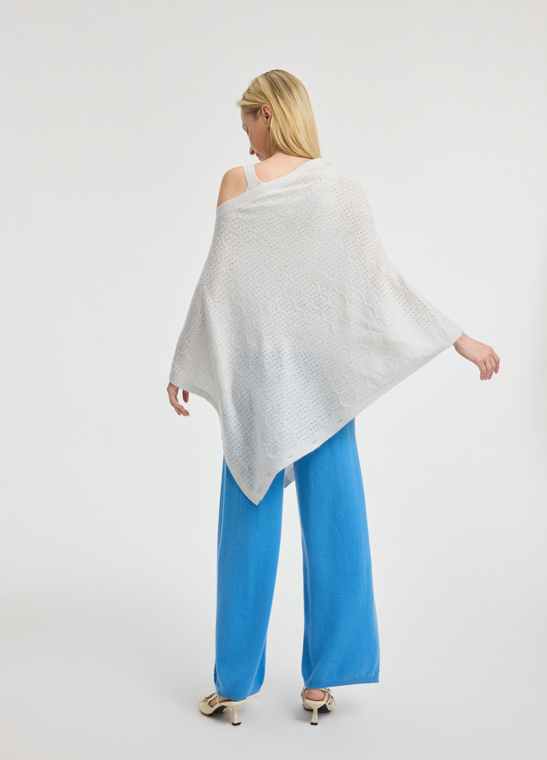 Cashmere Amelia Openwork Poncho