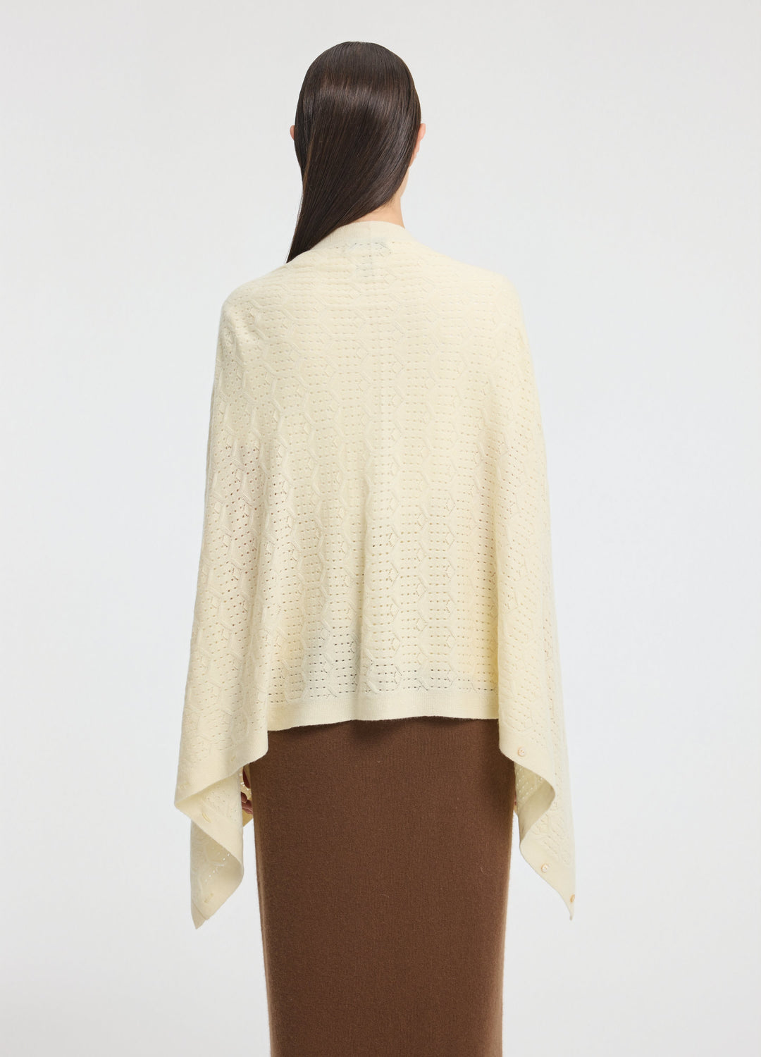 Cashmere Amelia Openwork Poncho
