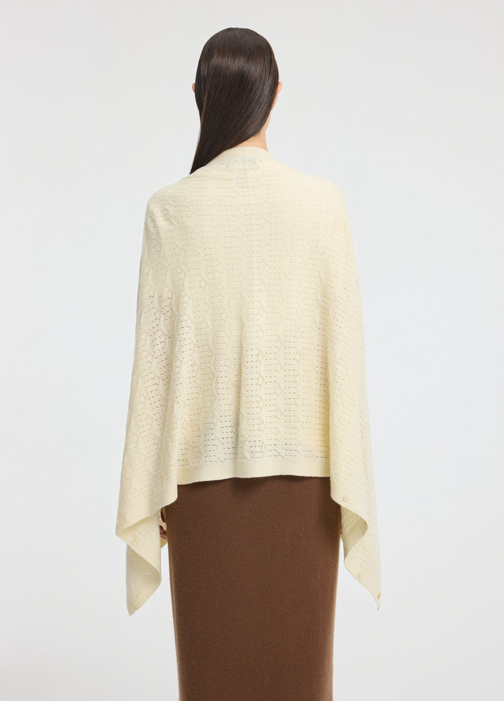 Cashmere Amelia Openwork Poncho
