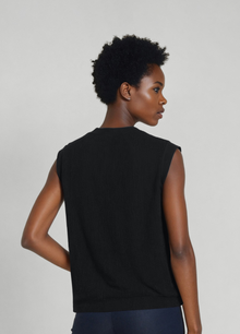 Cashmere Sleeveless Ribbed Gilet