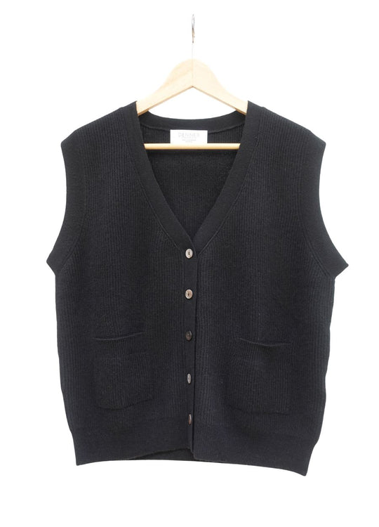 Cashmere Sleeveless Ribbed Gilet