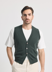 Men's Bloomsbury Button Waistcoat (Merino Blend)