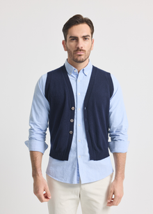 Men's Bloomsbury Button Waistcoat (Merino Blend)