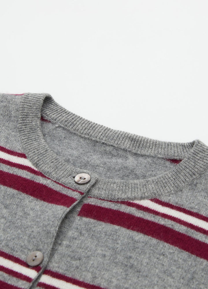 Cashmere Barnes Stripe Cardigan