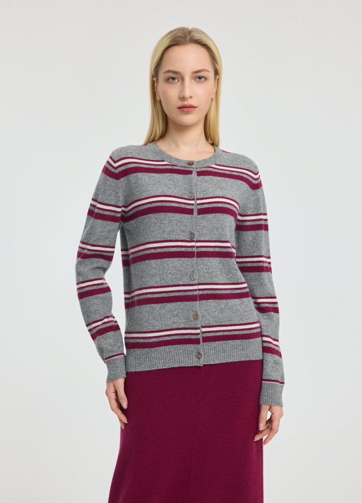 Cashmere Barnes Stripe Cardigan