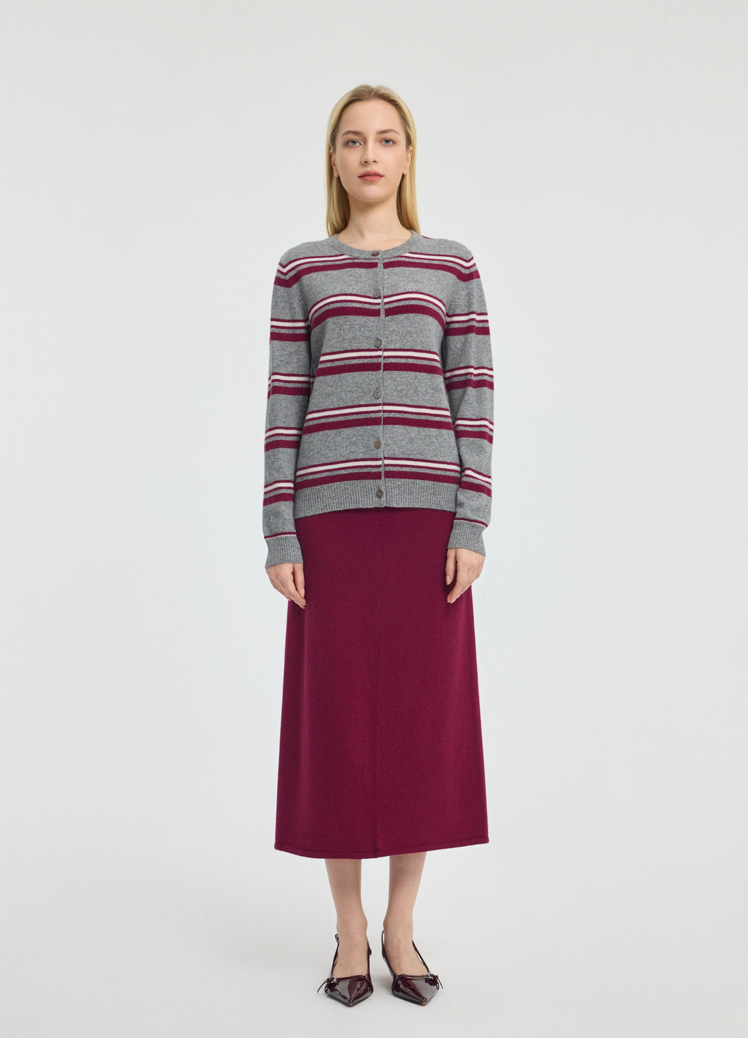 Cashmere Barnes Stripe Cardigan