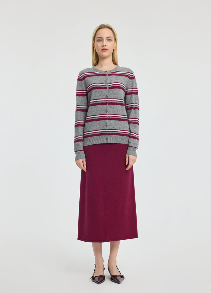Cashmere Barnes Stripe Cardigan
