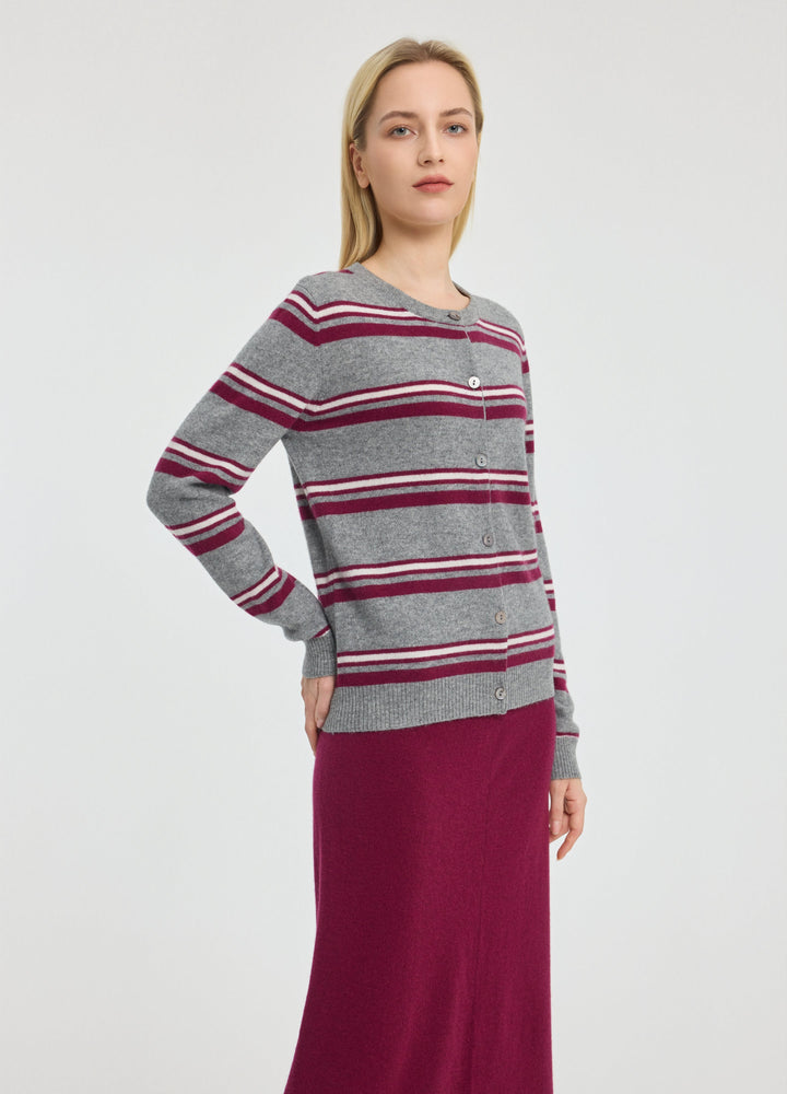 Cashmere Barnes Stripe Cardigan