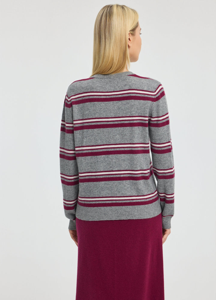 Cashmere Barnes Stripe Cardigan