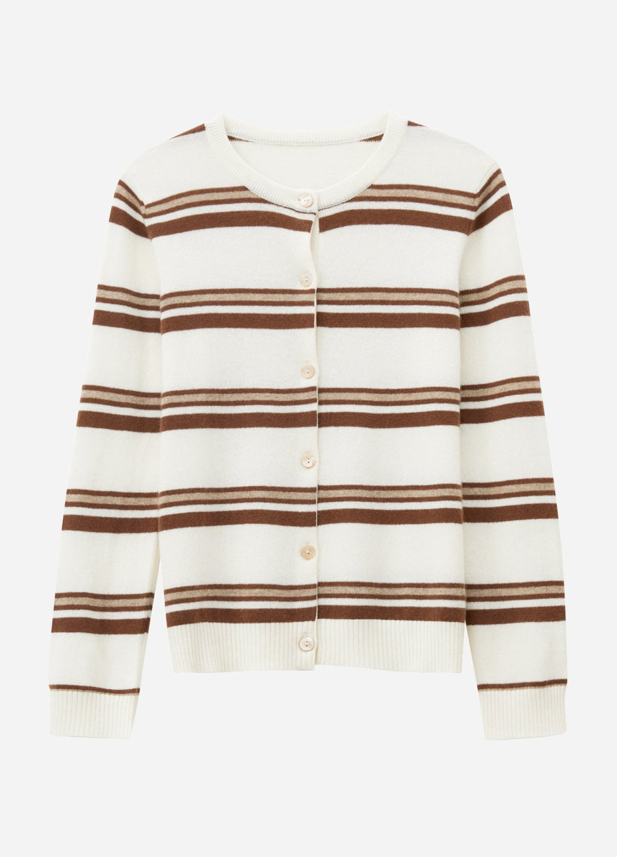 Cashmere Barnes Stripe Cardigan
