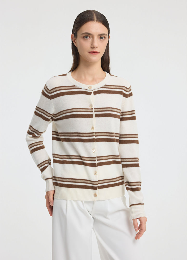 Cashmere Barnes Stripe Cardigan