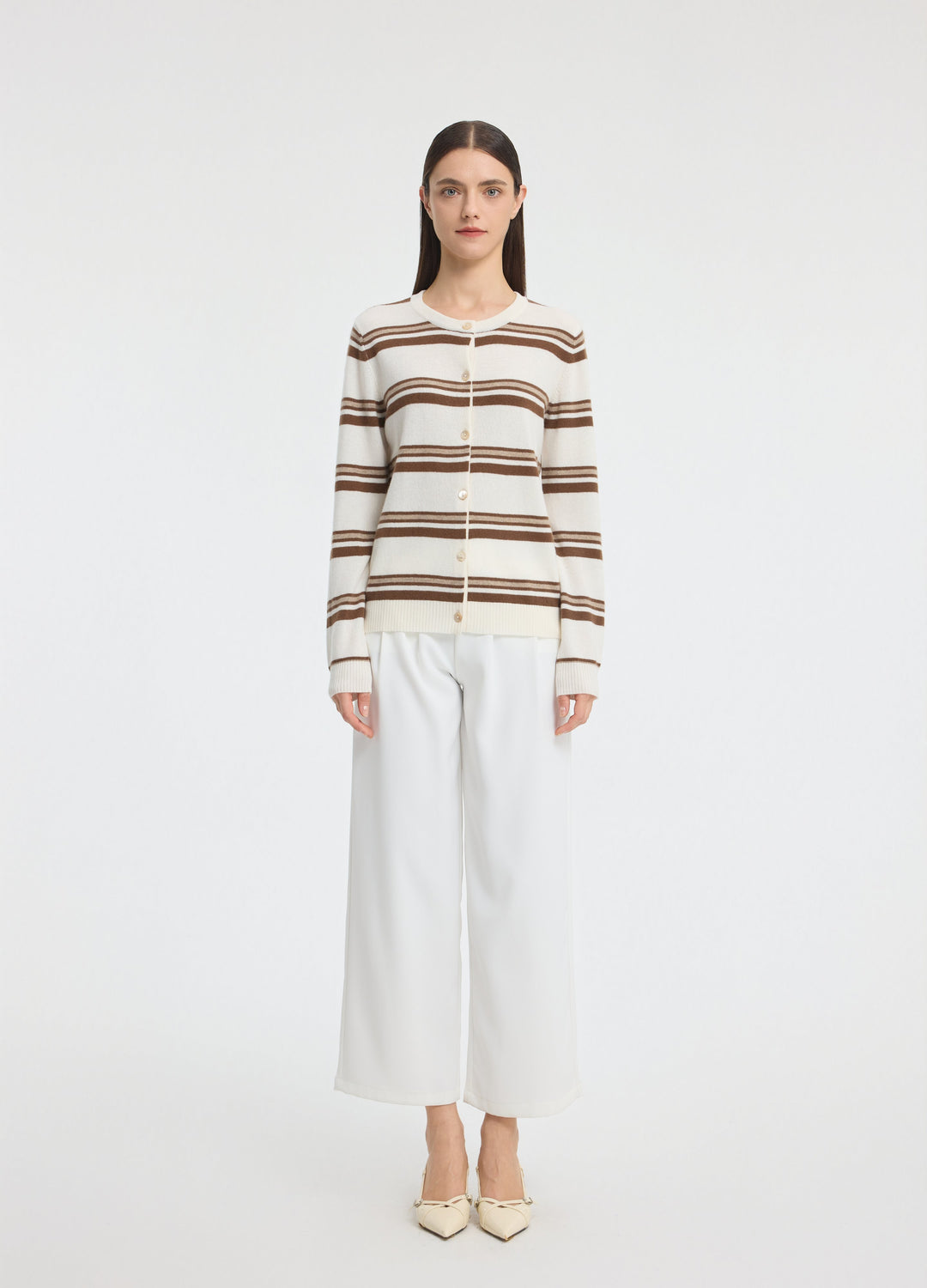 Cashmere Barnes Stripe Cardigan