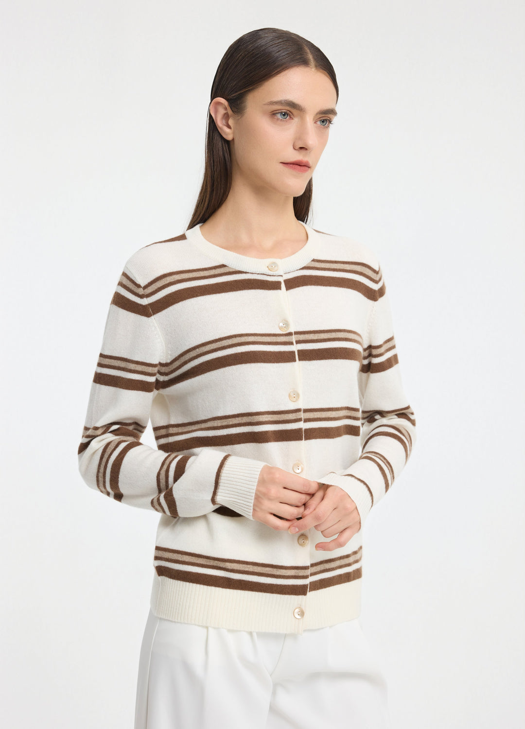 Cashmere Barnes Stripe Cardigan