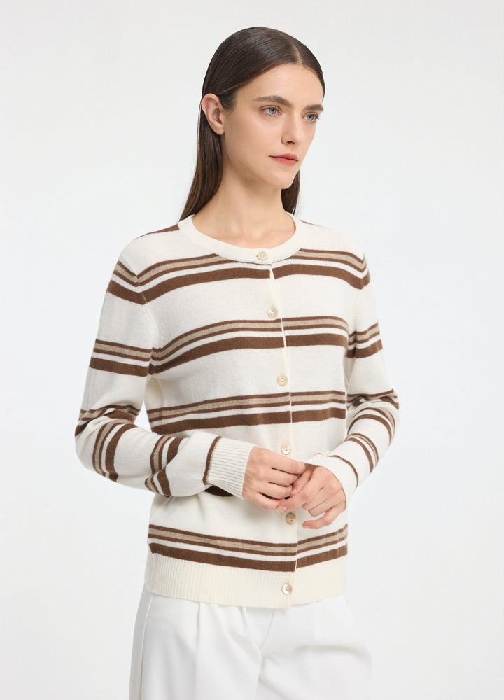 Cashmere Barnes Stripe Cardigan