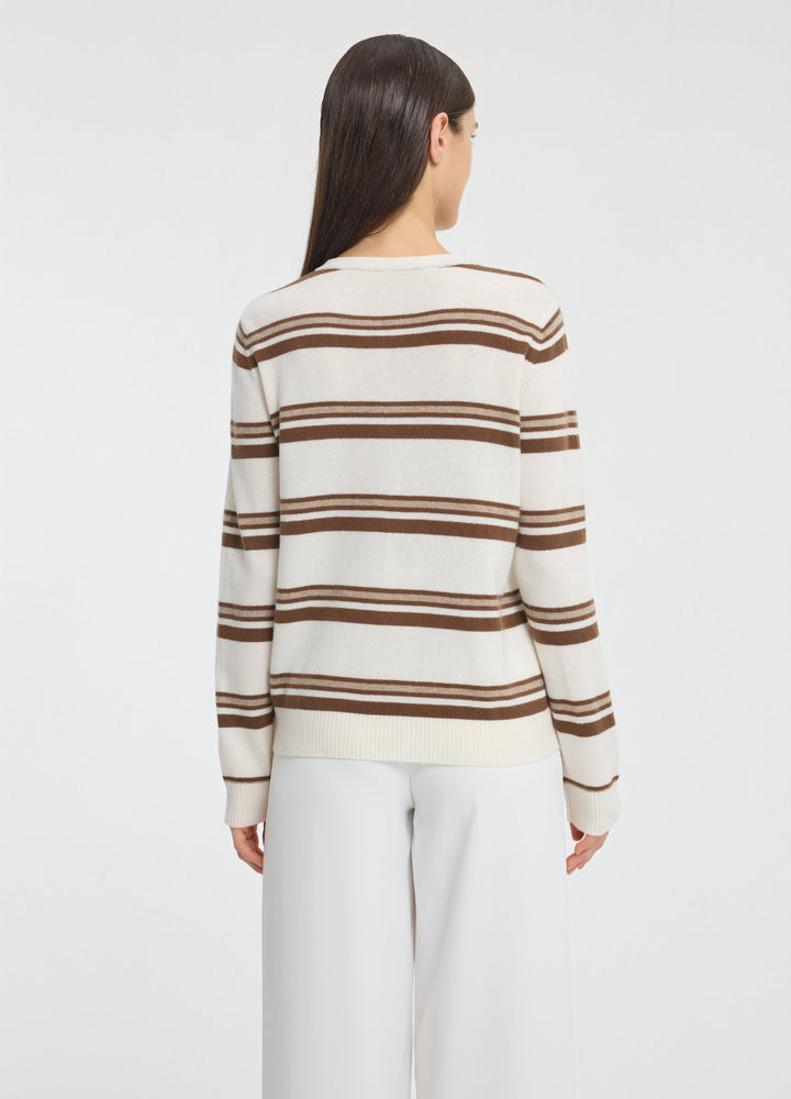 Cashmere Barnes Stripe Cardigan