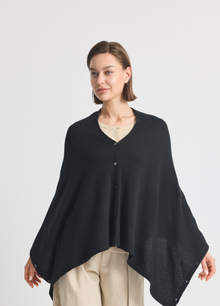 Button Poncho (Merino Blend)