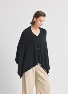 Button Poncho (Merino Blend)