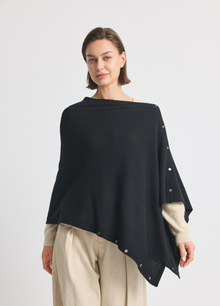 Button Poncho (Merino Blend)