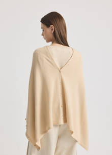 Button Poncho (Merino Blend)