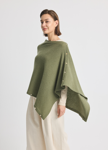 Button Poncho (Merino Blend)